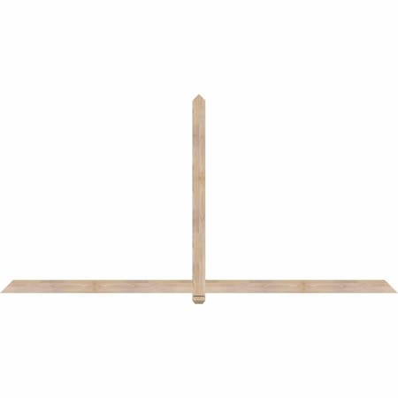 Ekena Millwork Eugene Smooth Timber Gable Bracket, Douglas Fir, 108"W x 54"H x 1 1/2"D x 3 1/2"F, 12/12 Pitch GBW108X54X0204EUG00SDF